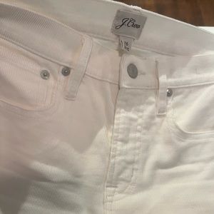 J Crew White Corduroy Jeans